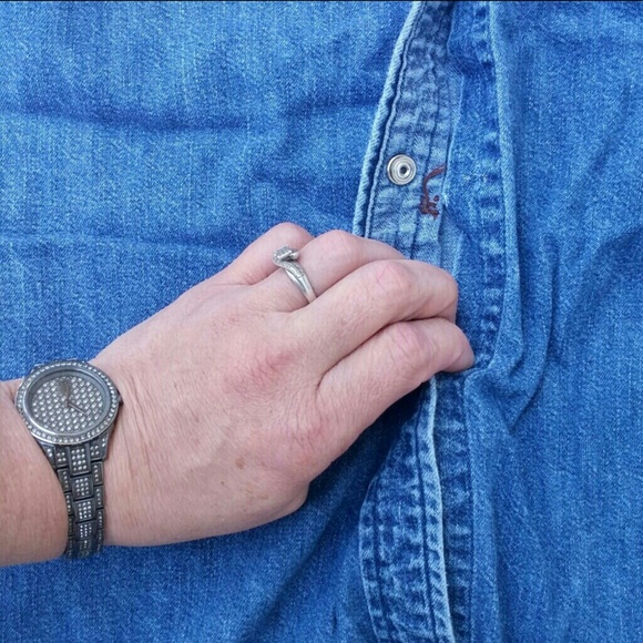 SOLD Vintage Ralph Lauren Sleeveless Denim Dress - Picture 5 of 8